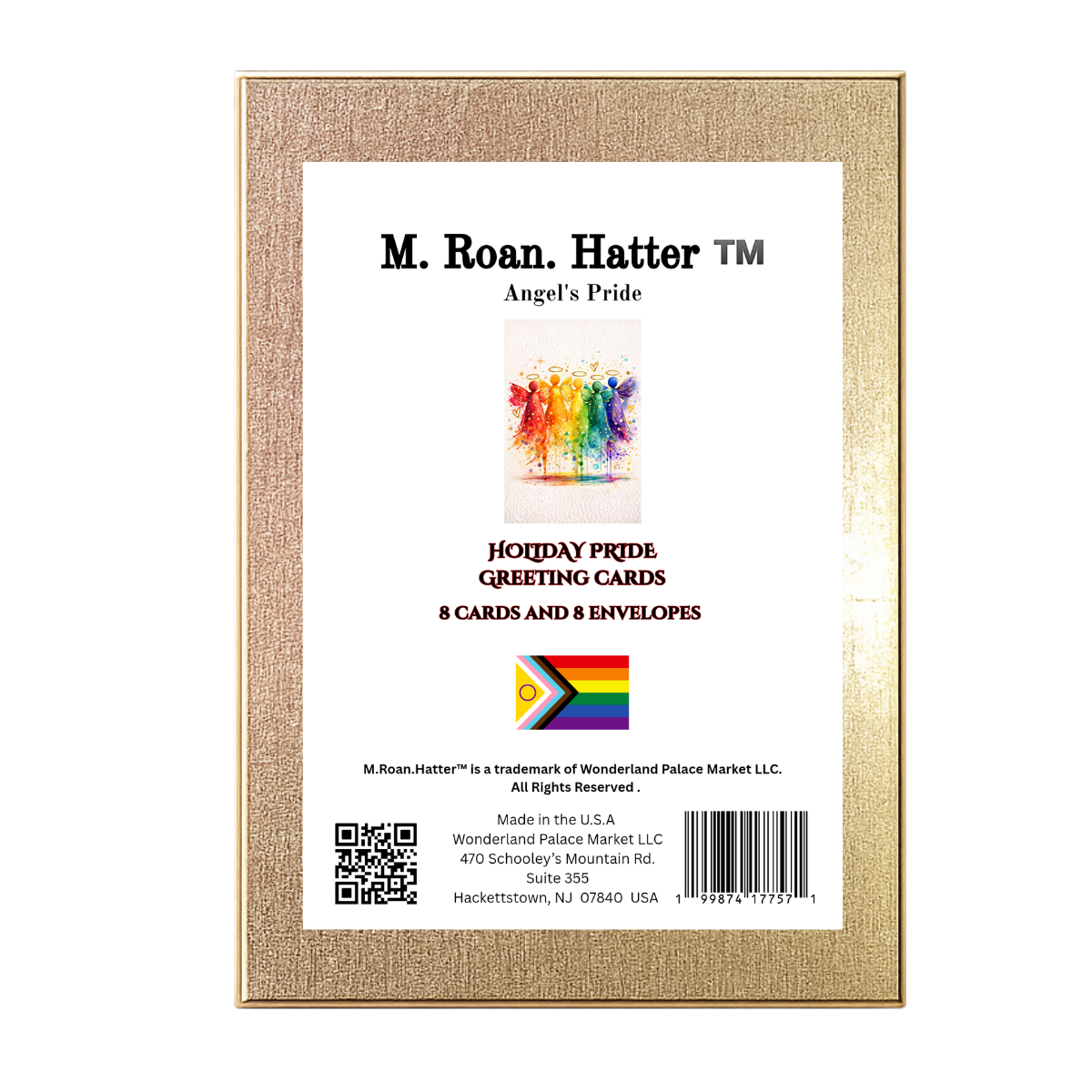 Angel’s Pride Holiday Cards – Rainbow Angel Art Set (8 Pack)