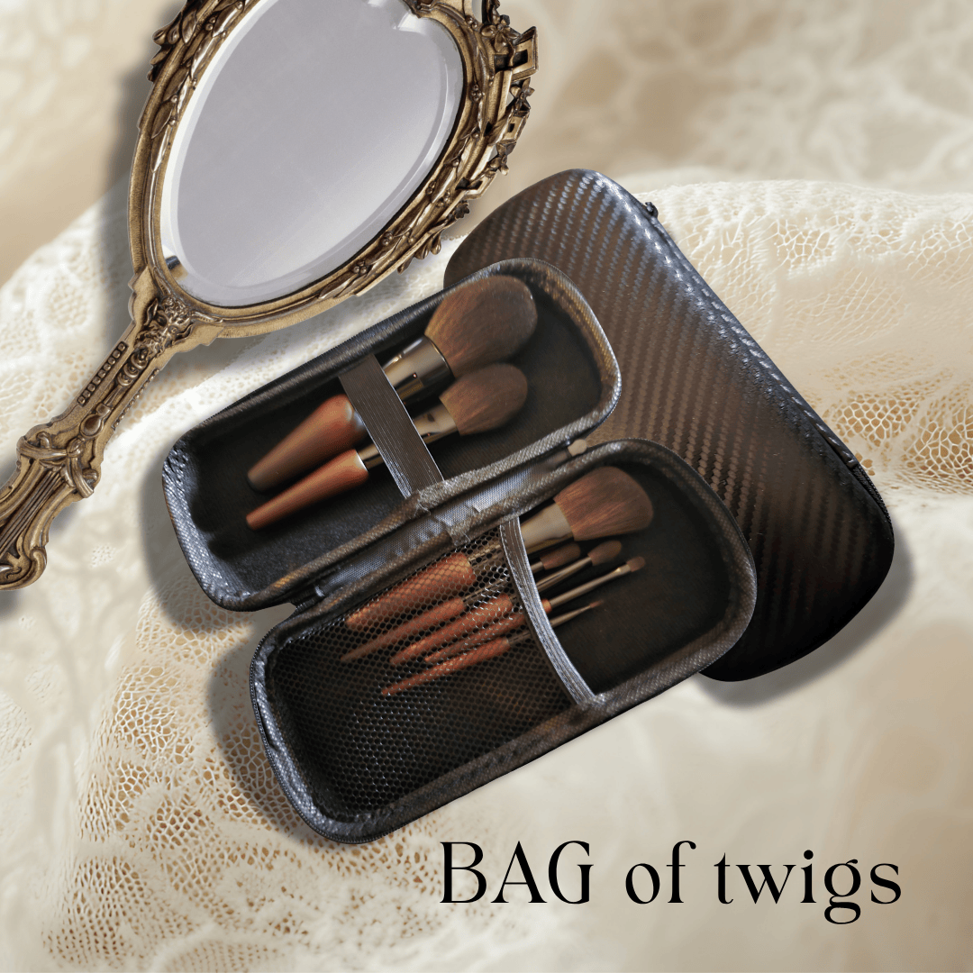 Wonderland Bag of Twigs Brush Set — 7-Piece Makeup Brushes and Case