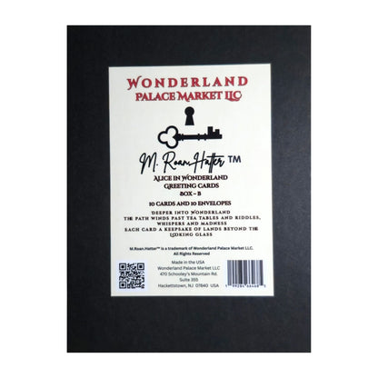 Alice in Wonderland Greeting Cards – Box B - 10 Cards and 10 Envelopes