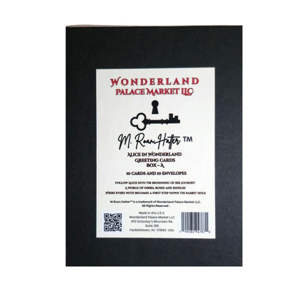 Alice in Wonderland Greeting Cards – Box A - 10 Cards and 10 Envelopes