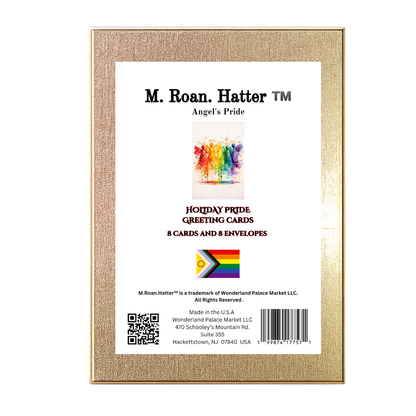 Angel’s Pride Holiday Cards – Rainbow Angel Art Set (8 Pack)