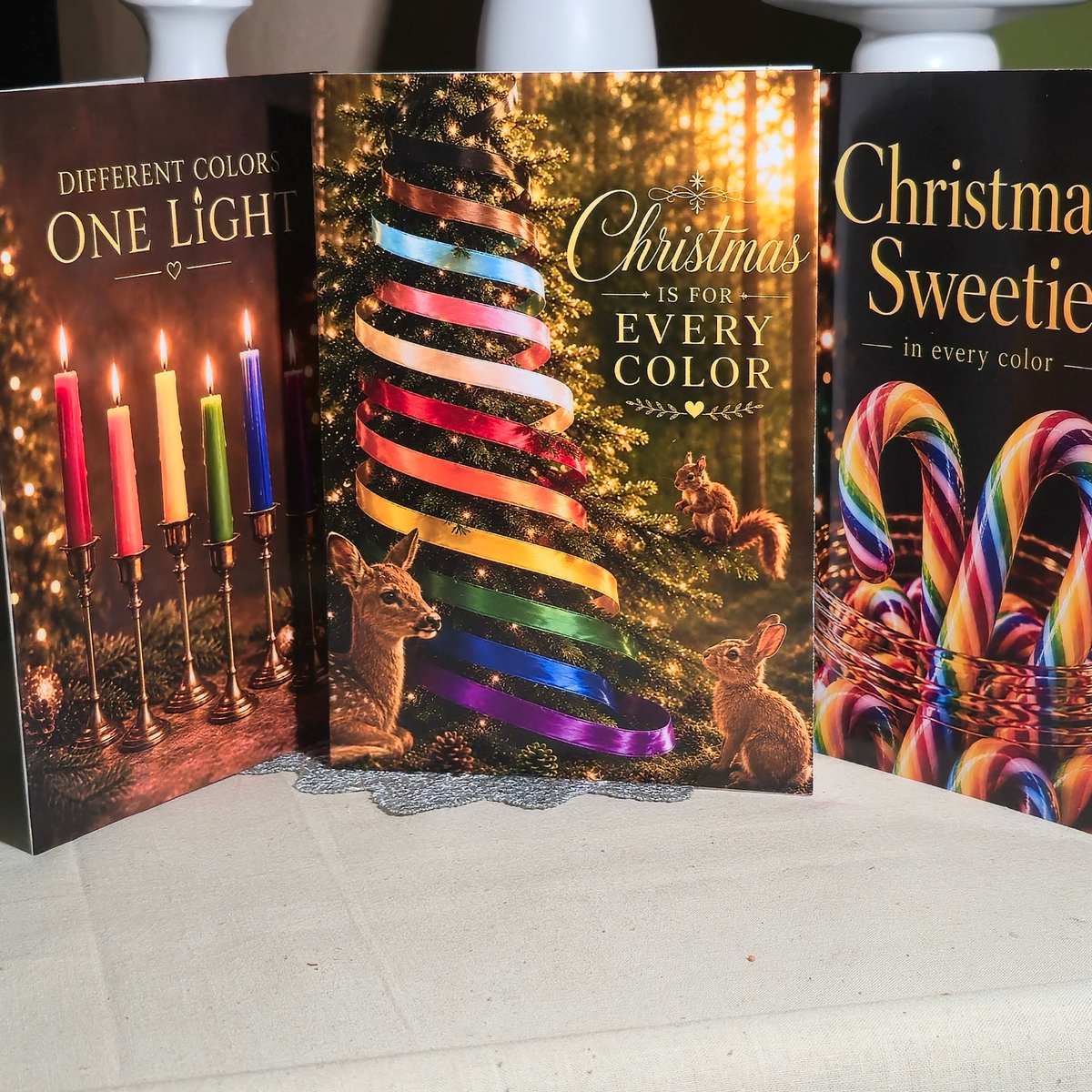 The Christmas Pride Holiday Cards – Festive Decor Collection (6 Cards, 3 Designs)