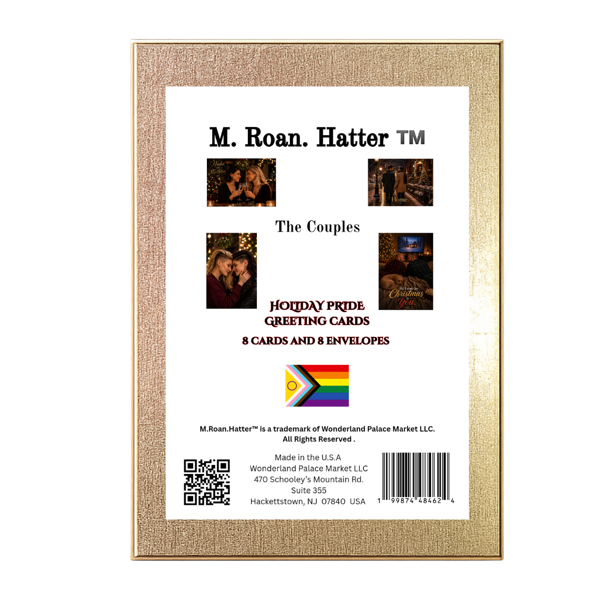 The Couples Pride Holiday Cards – LGBTQ+ Couples Christmas Set (8 Cards, 4 Designs)