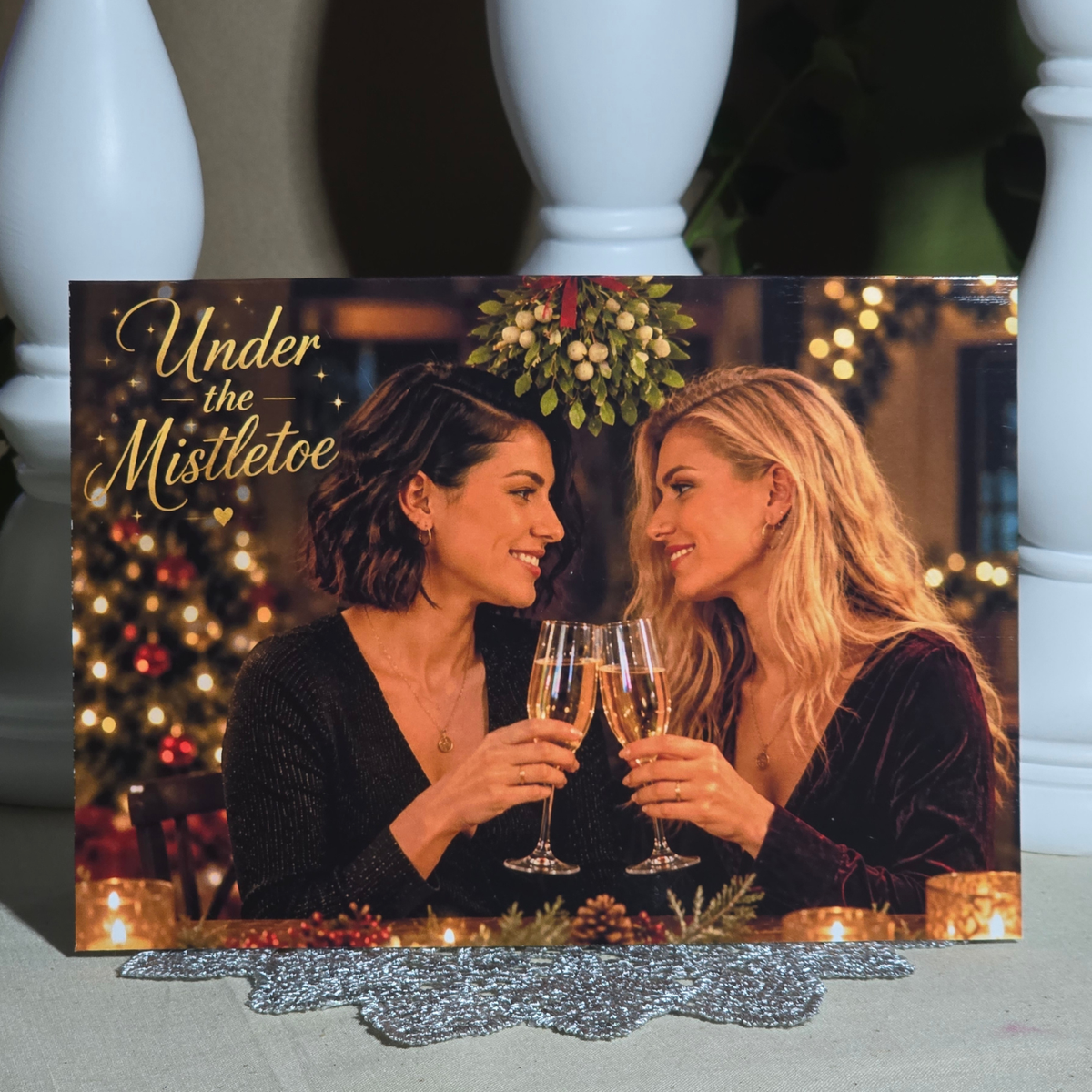 The Couples Pride Holiday Cards – LGBTQ+ Couples Christmas Set (8 Cards, 4 Designs)
